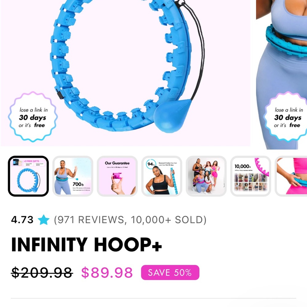 Blue Infinity Hoop+